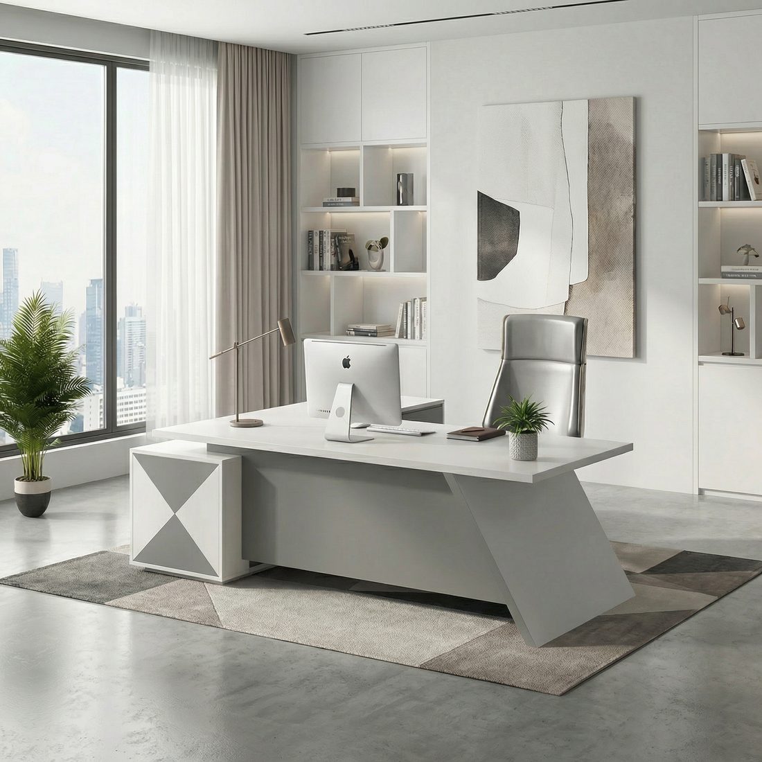 Joris Modern Executive Table Corporate Office Desk... - Modern Office Furniture Dubai