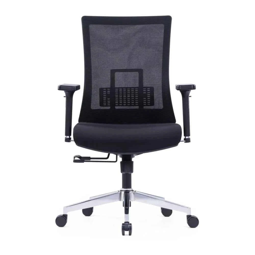Nora Ergonomic Medium Back Chair (Black)