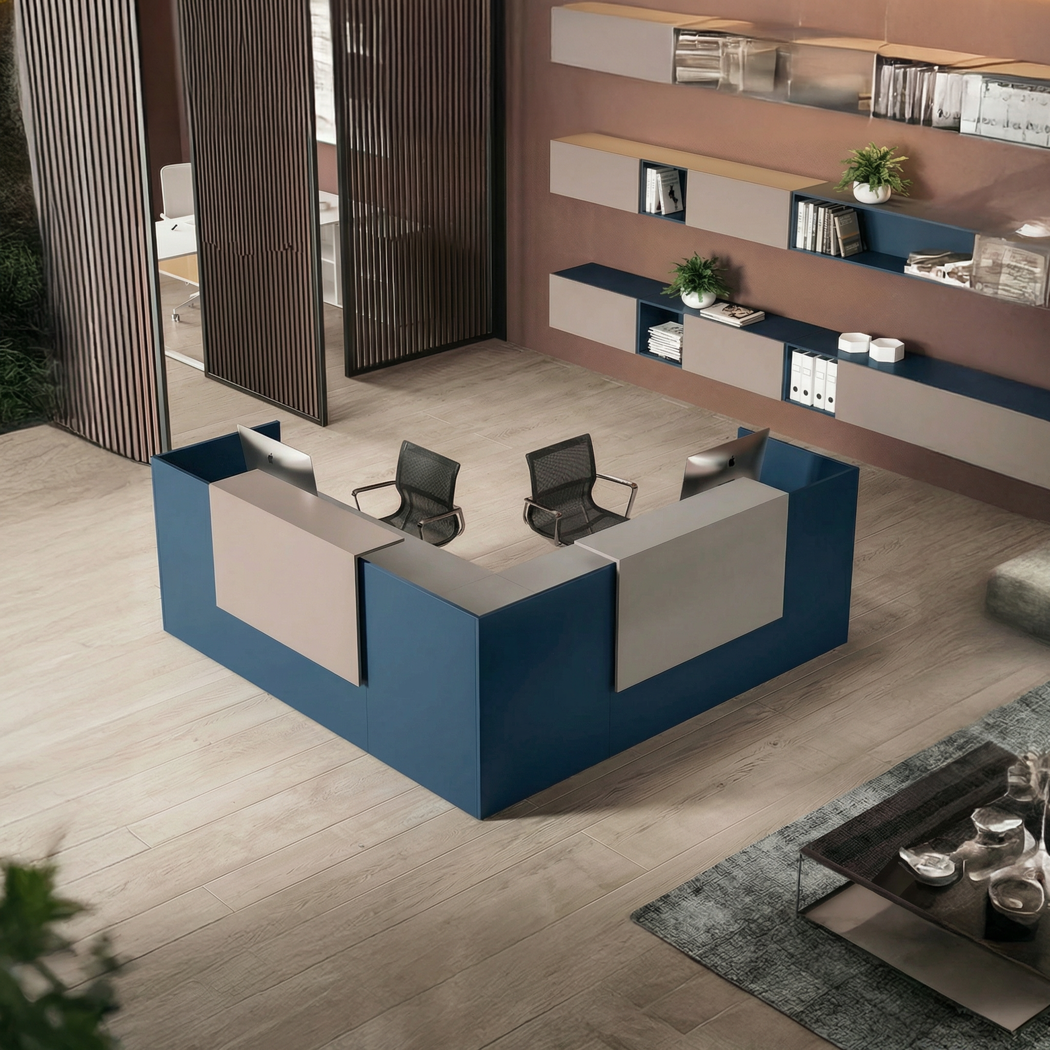 Jürgen L-Shaped Reception Table