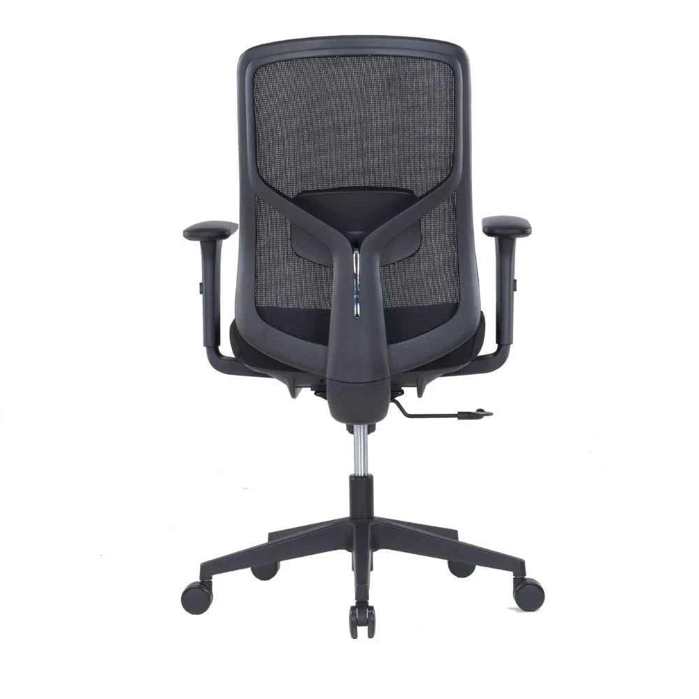 Ava Ergonomic Medium Back Chair (Black)