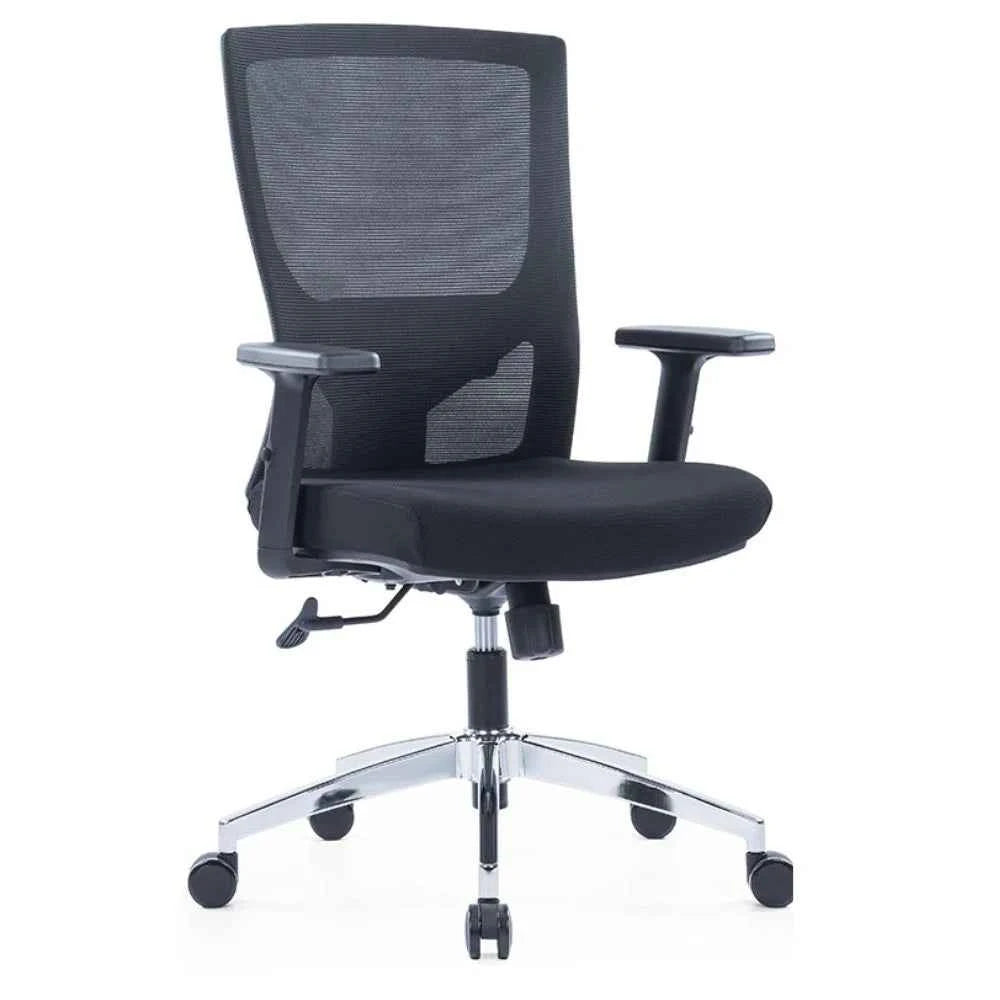 Ella Ergonomic Medium Back Chair (Black)