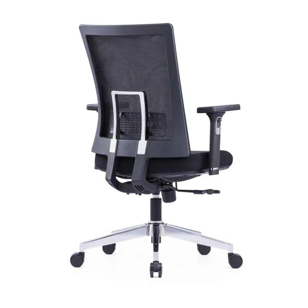 Nora Ergonomic Medium Back Chair (Black)