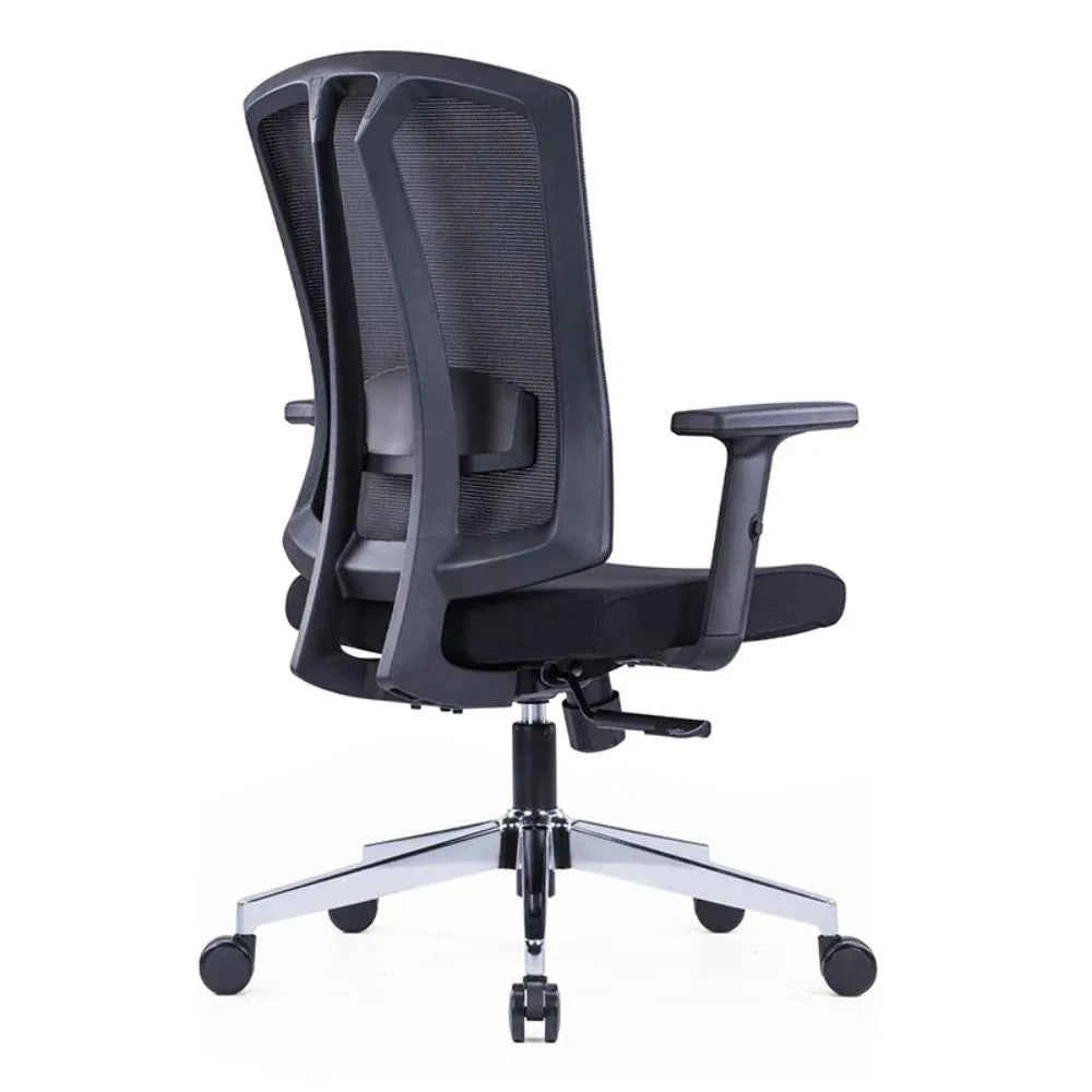 Mia Ergonomic Medium Back Chair (Black)
