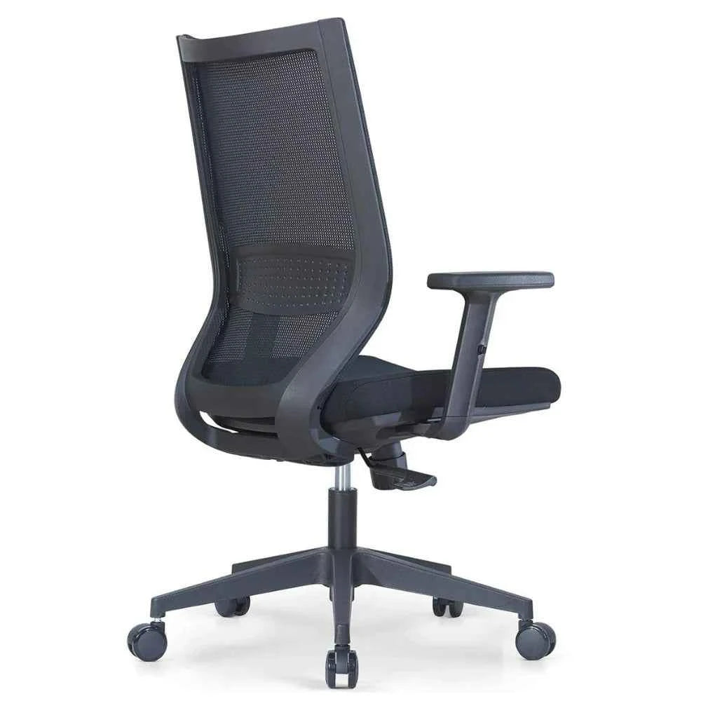 Vera Ergonomic Medium Back Chair (Black)