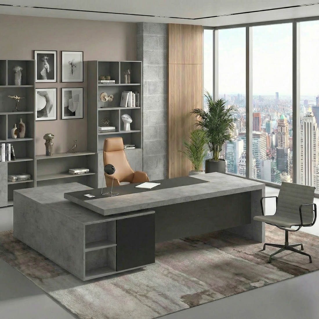 Alan Executive Desk with Storage | UAE Office Solutions