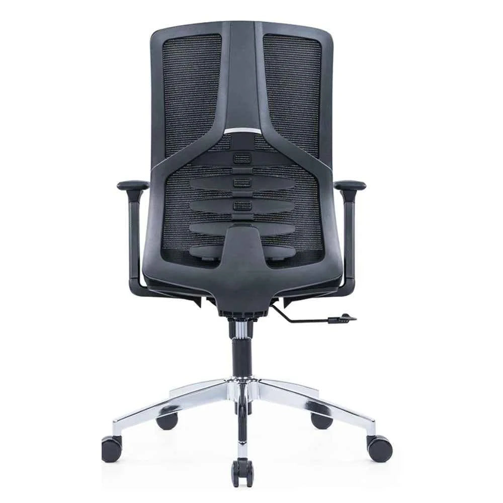Lena Ergonomic Medium Back Chair (Black)