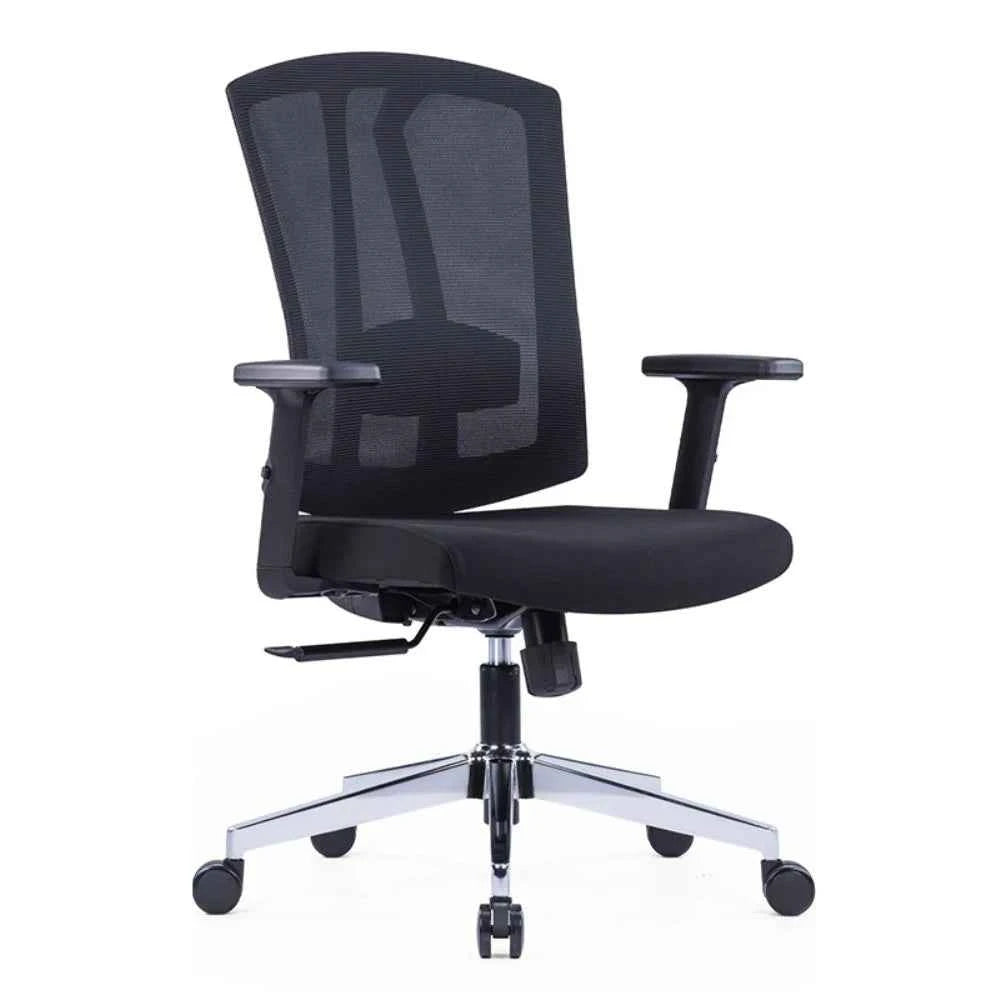 Mia Ergonomic Medium Back Chair (Black)