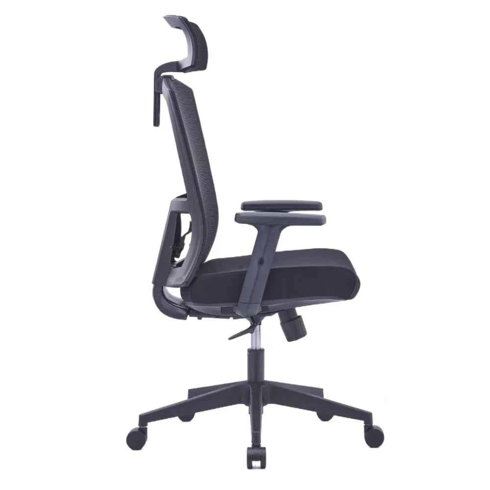 Anna Ergonomic High Back Chair (Black)