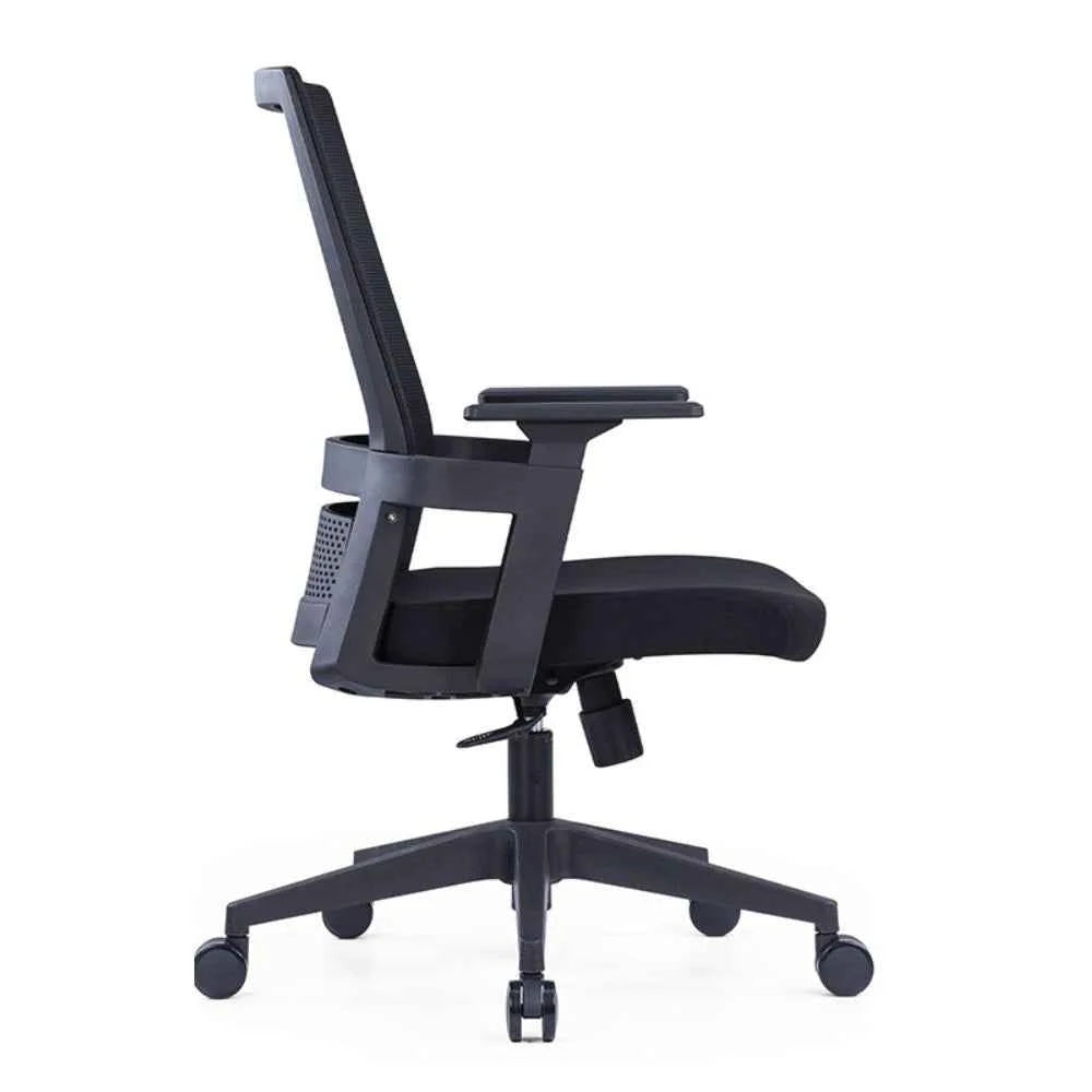 Clara Ergonomic Medium Back Chair (Black)