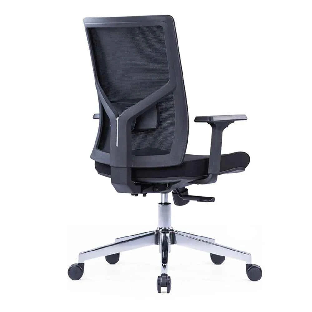 Lea Ergonomic Medium Back Chair (Black)