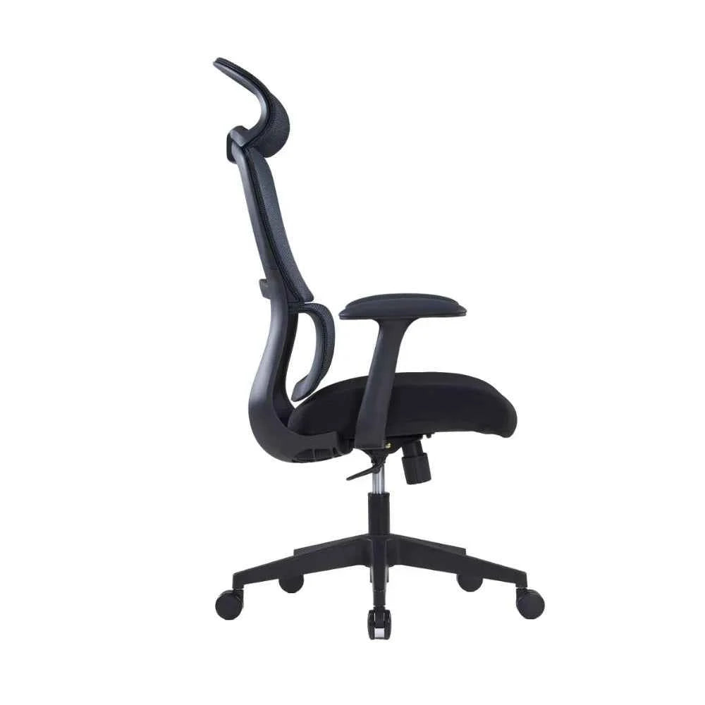 Mila Ergonomic High Back Chair (Black)