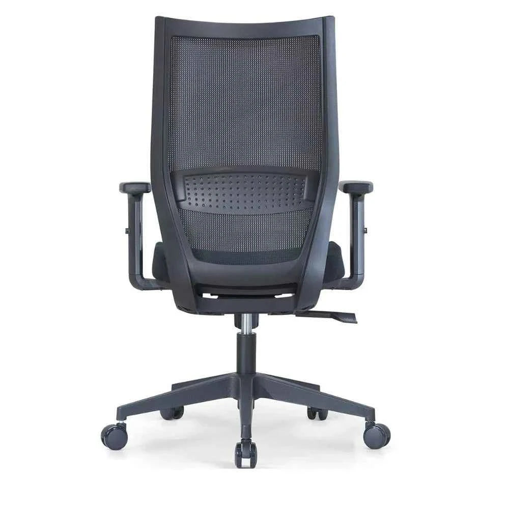 Vera Ergonomic Medium Back Chair (Black)