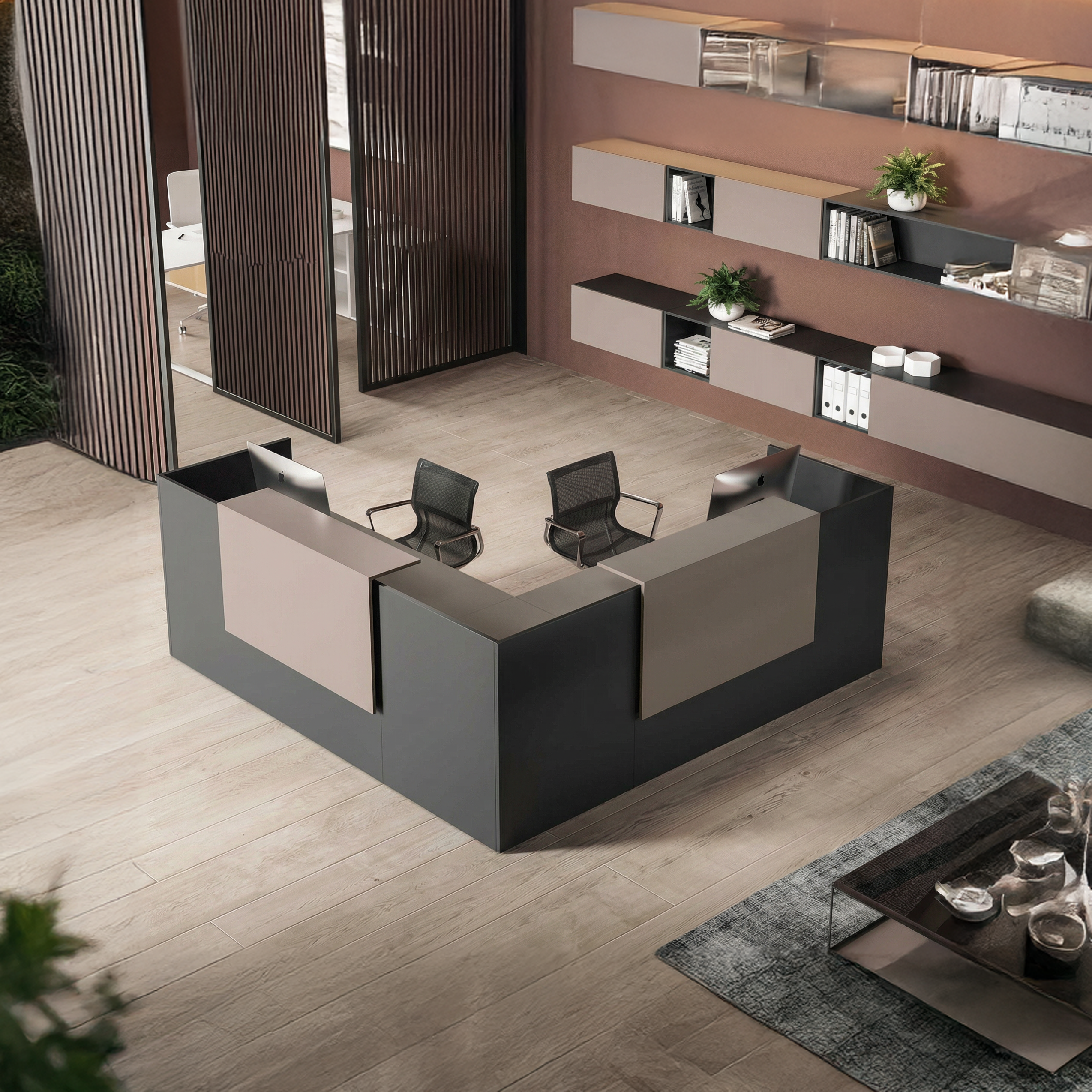 Jürgen L-Shaped Reception Table