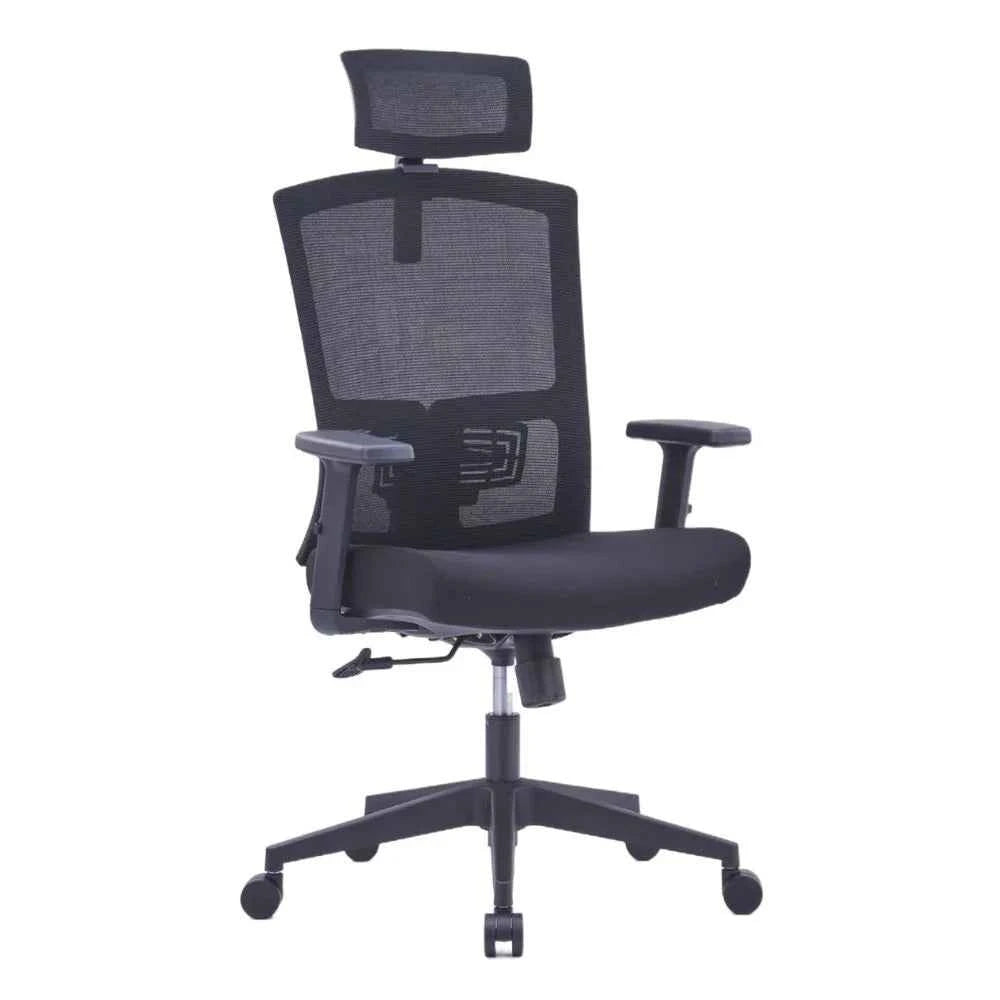 Anna Ergonomic High Back Chair (Black)