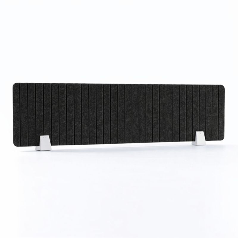 Acoustic Desk Divider with 2 Clips Noise Reduction Privacy Panel for Workstations, Desks and Modern Office ( Black )