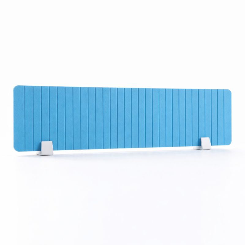 Acoustic Desk Divider with 2 Clips Noise Reduction Privacy Panel for Workstations, Desks and Modern Office ( Light Blue )