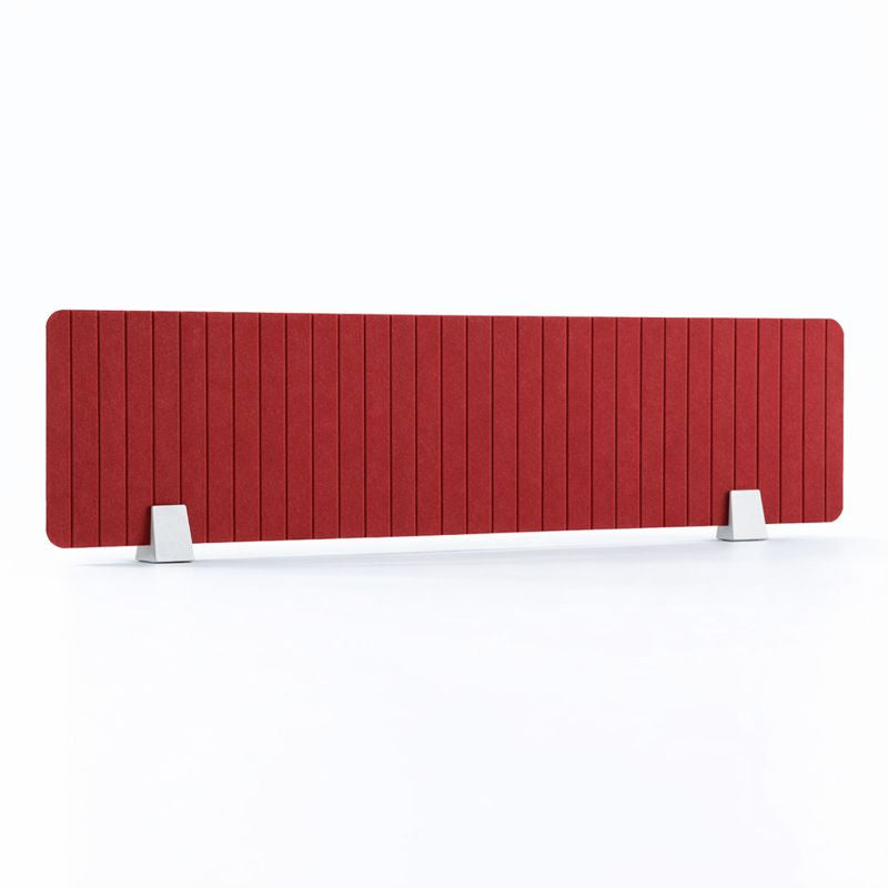Acoustic Desk Divider with 2 Clips Noise Reduction Privacy Panel for Workstations, Desks and Modern Office ( Red )