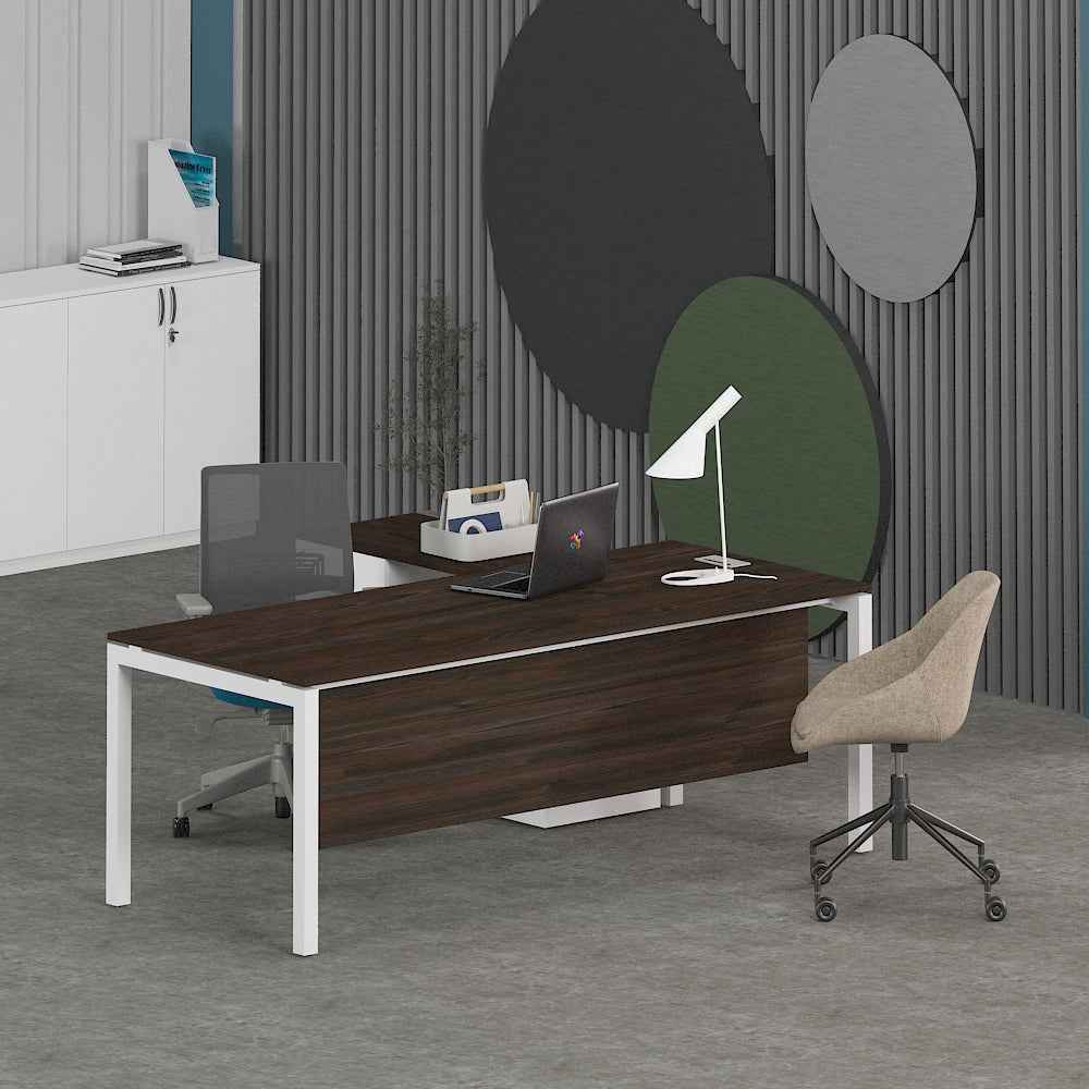 Matrix Office Executive Desk (with Side Cabinet)
