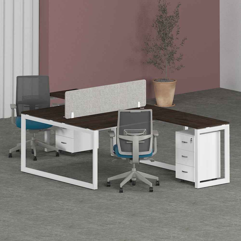 Solana Workstation Cluster of 2 Face-to-Face (T-Shape)