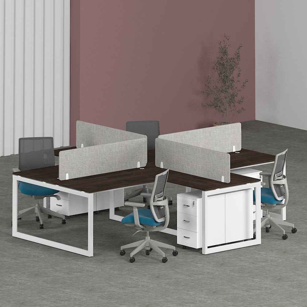 Solana Workstation Cluster of 4 Face-to-Face (Cross-Shape)