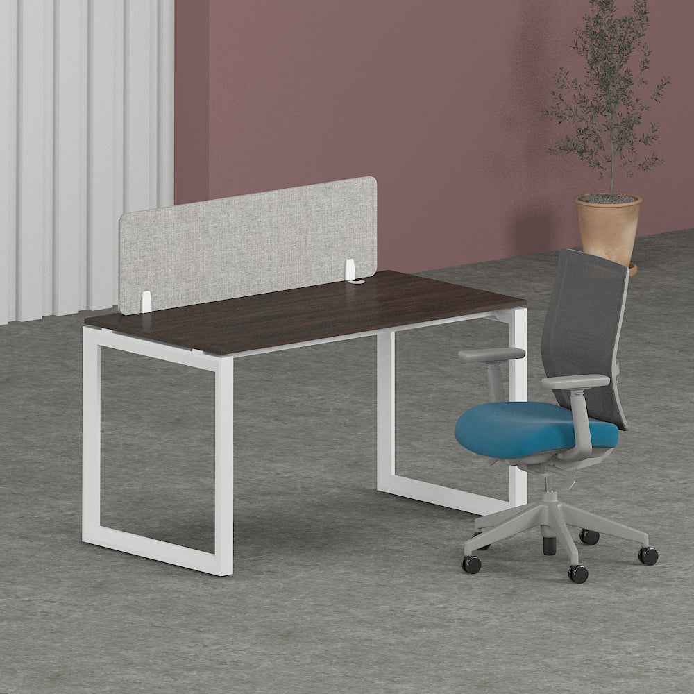 Solana Workstation In Loop Leg-Single Person (Straight Table)