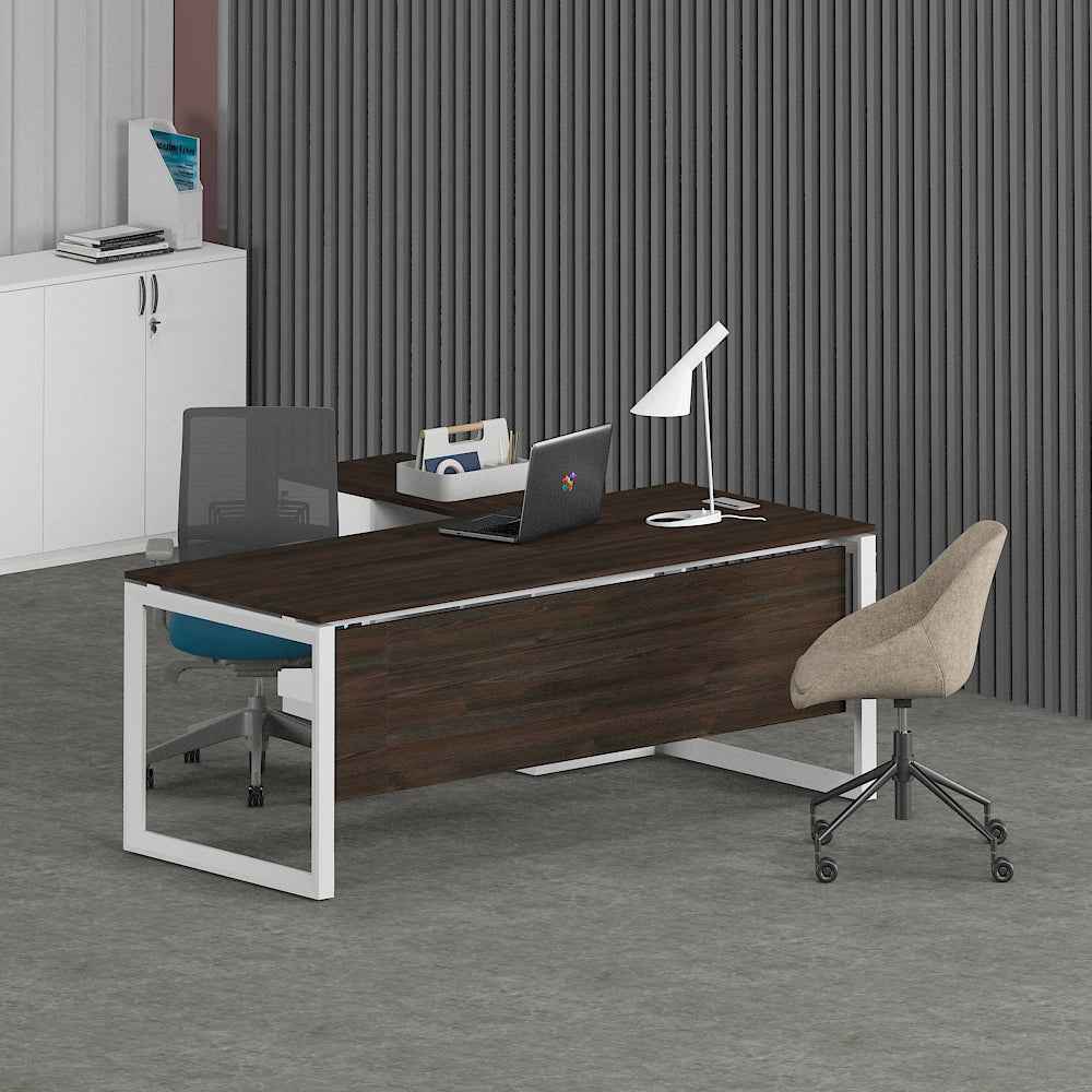 Solana Office Executive Desk (with Side Cabinet)