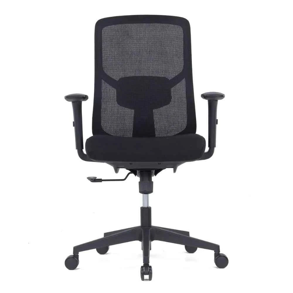 Ava Ergonomic Medium Back Chair (Black)