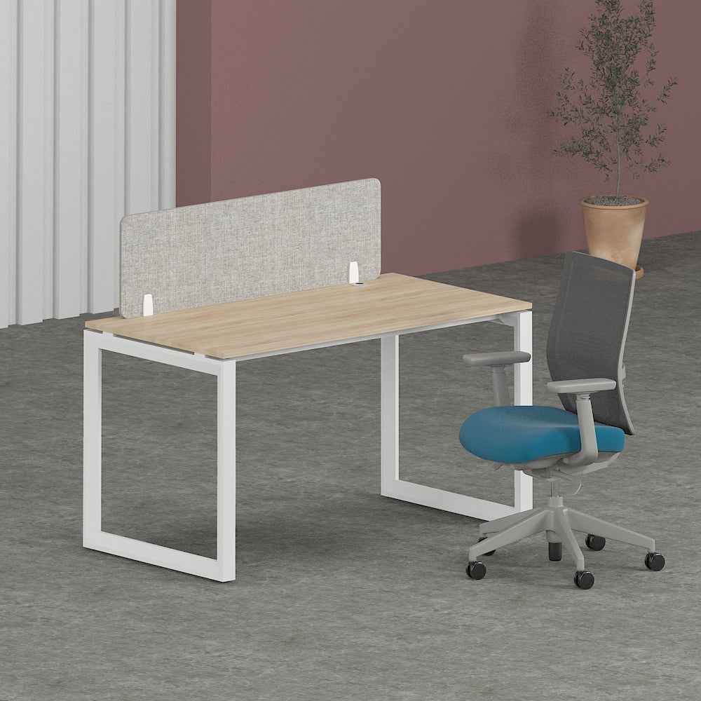 Solana Workstation In Loop Leg-Single Person (Straight Table)