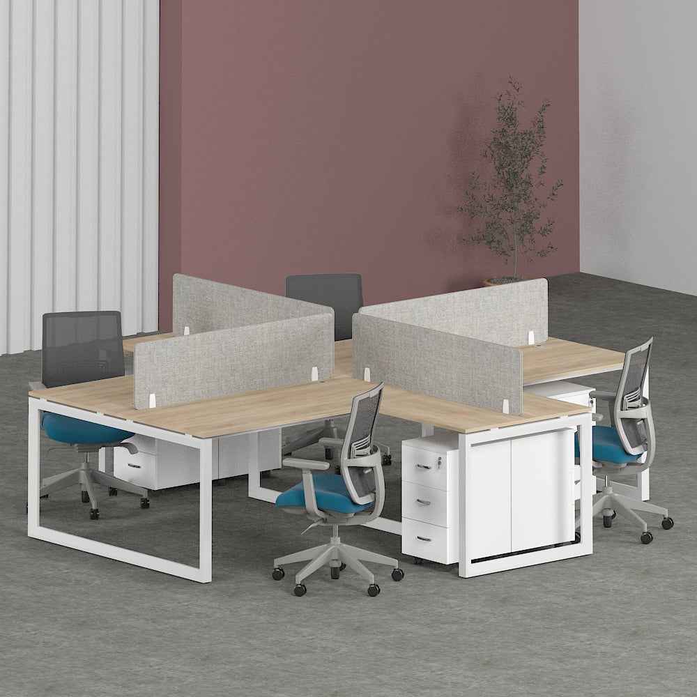 Solana Workstation Cluster of 4 Face-to-Face (Cross-Shape)