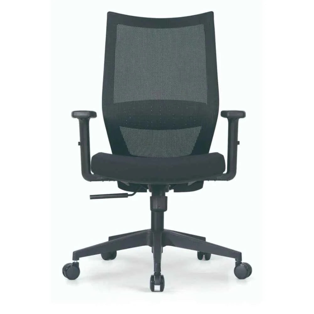 Vera Ergonomic Medium Back Chair (Black)