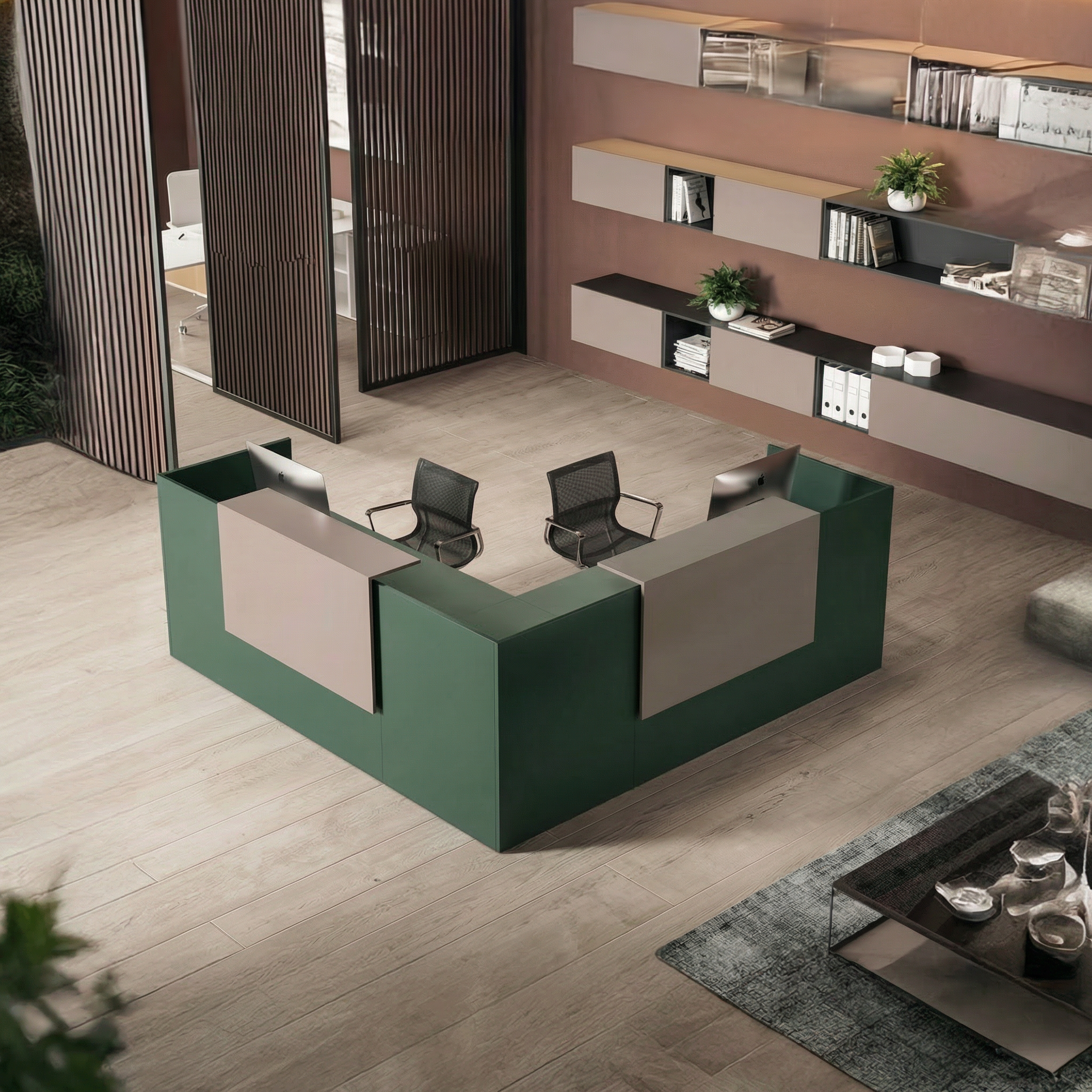 Jürgen L-Shaped Reception Table