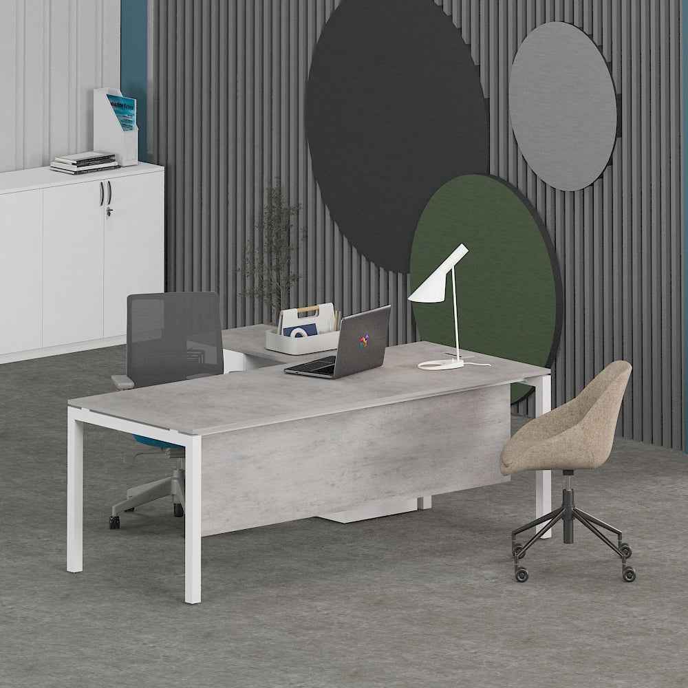 Matrix Office Executive Desk (with Side Cabinet)