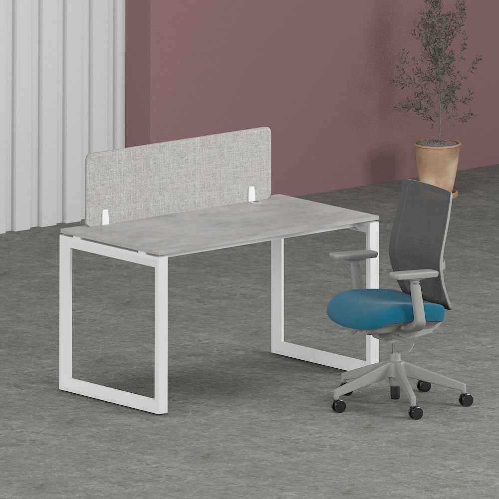 Solana Workstation In Loop Leg-Single Person (Straight Table)