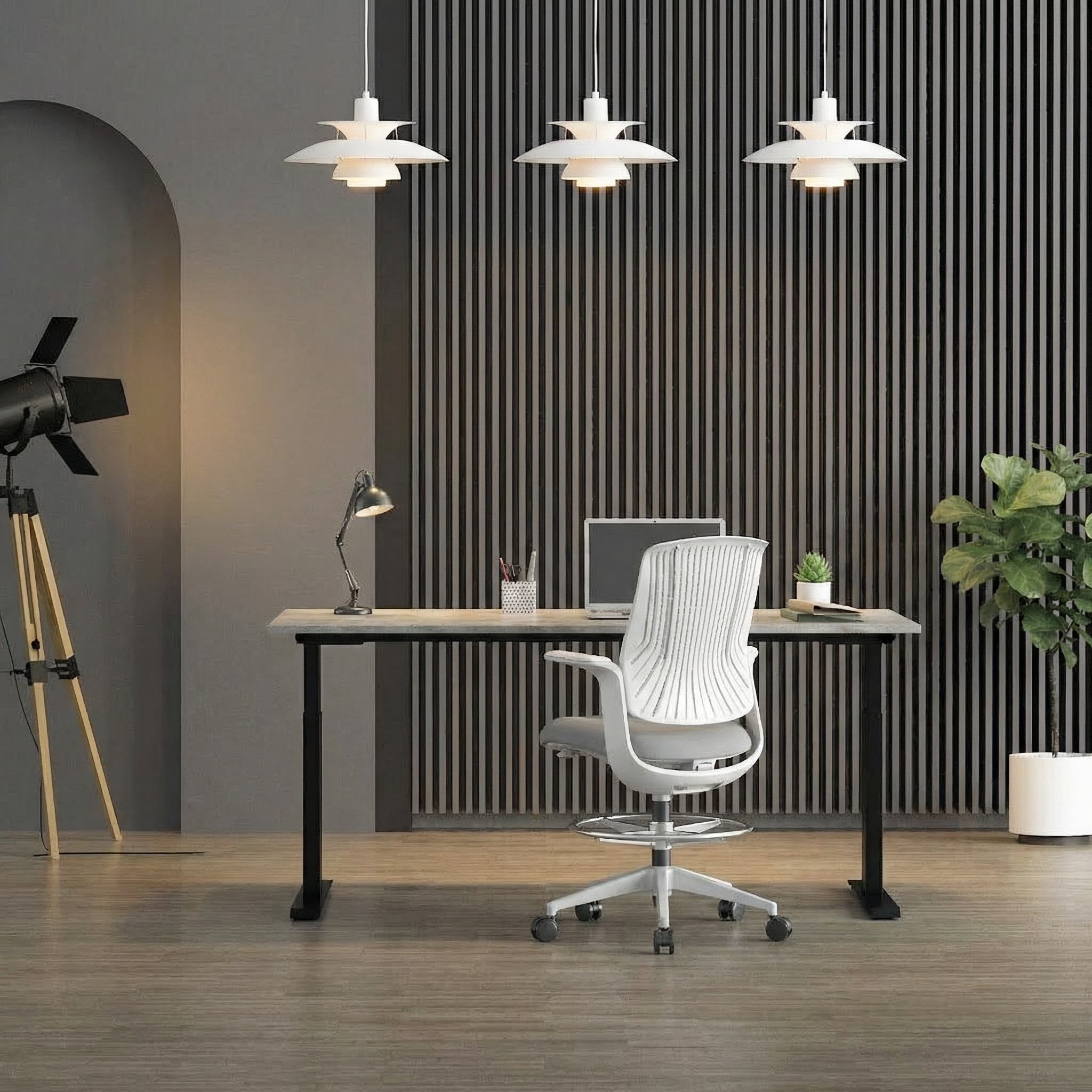 Electric Dual Motor Height Adjustable Standing Table (Black Frame)