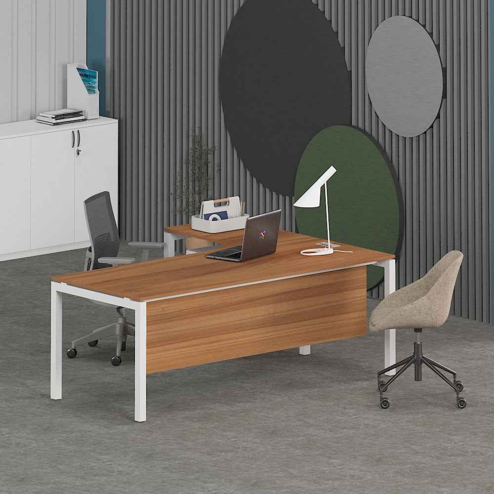 Matrix L-Shaped Executive Desk (Curve Table Top)