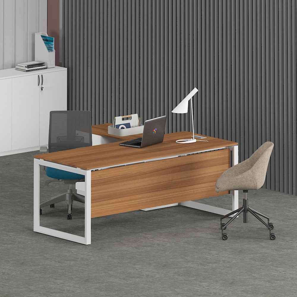Solana Office Executive Desk (with Side Cabinet)