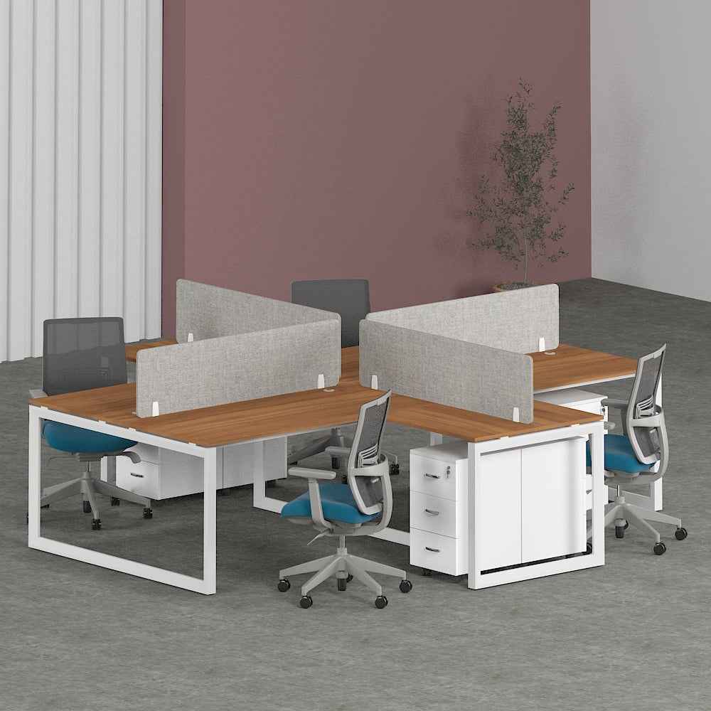 Solana Workstation Cluster of 4 Face-to-Face (Cross-Shape)