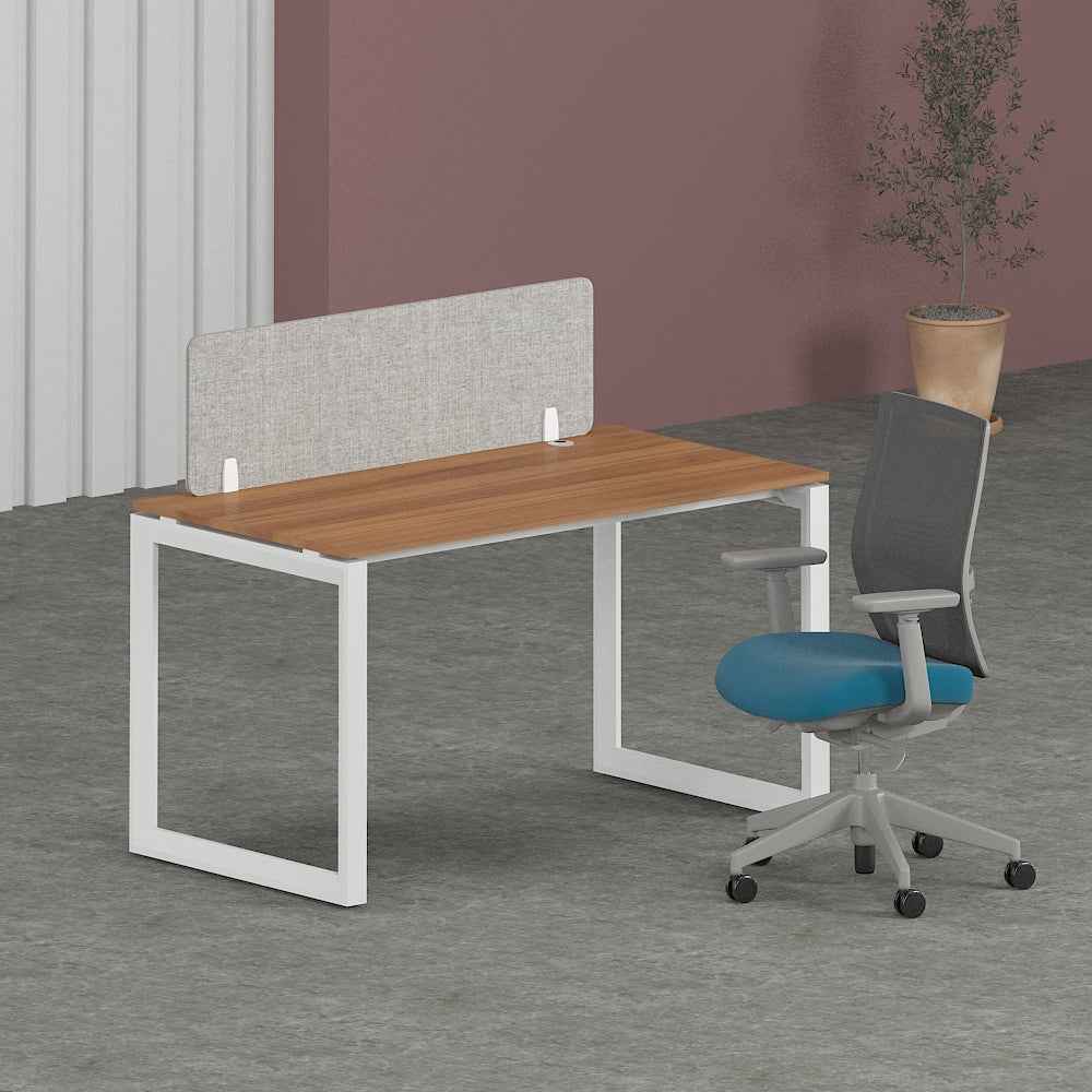 Solana Workstation In Loop Leg-Single Person (Straight Table)