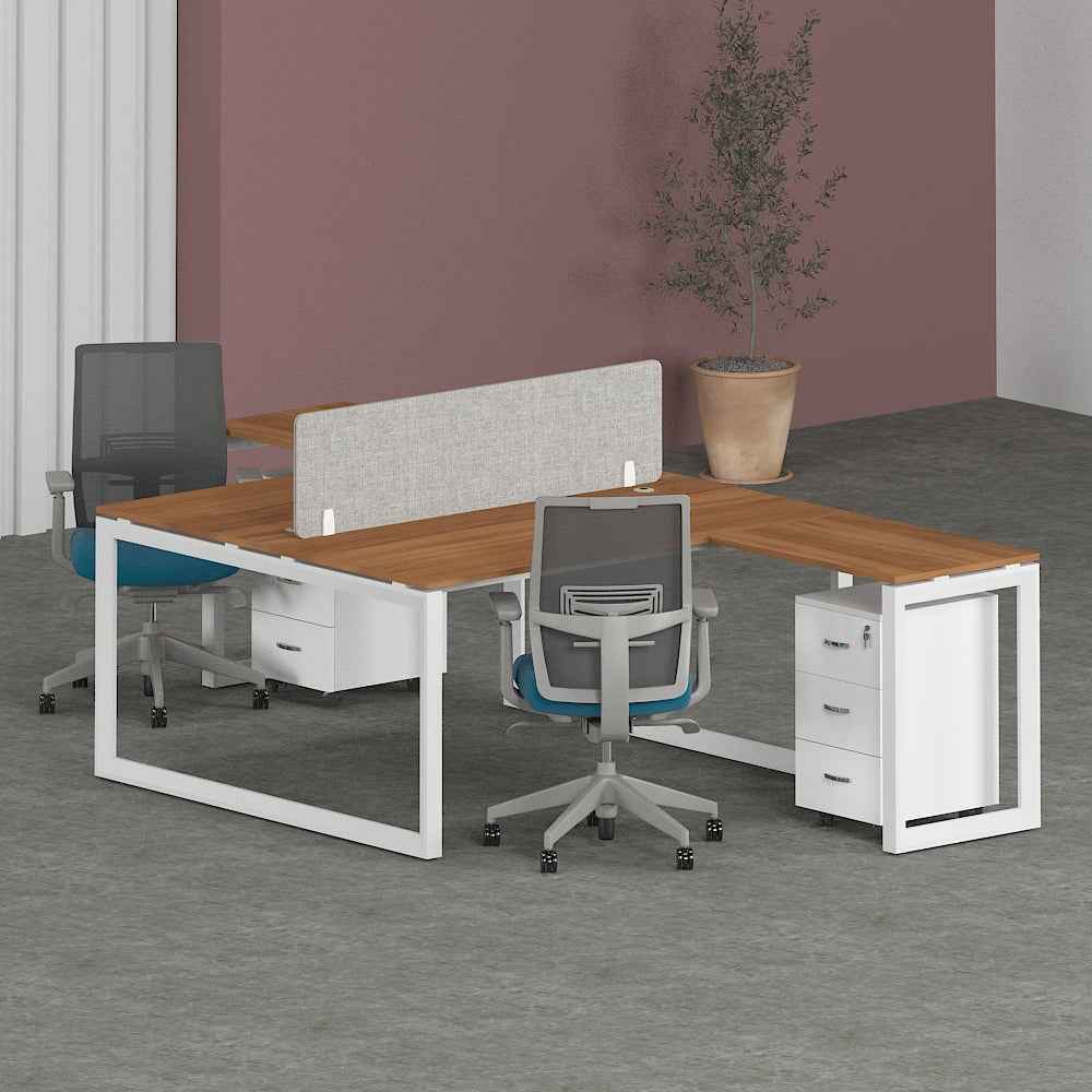 Solana Workstation Cluster of 2 Face-to-Face (T-Shape)