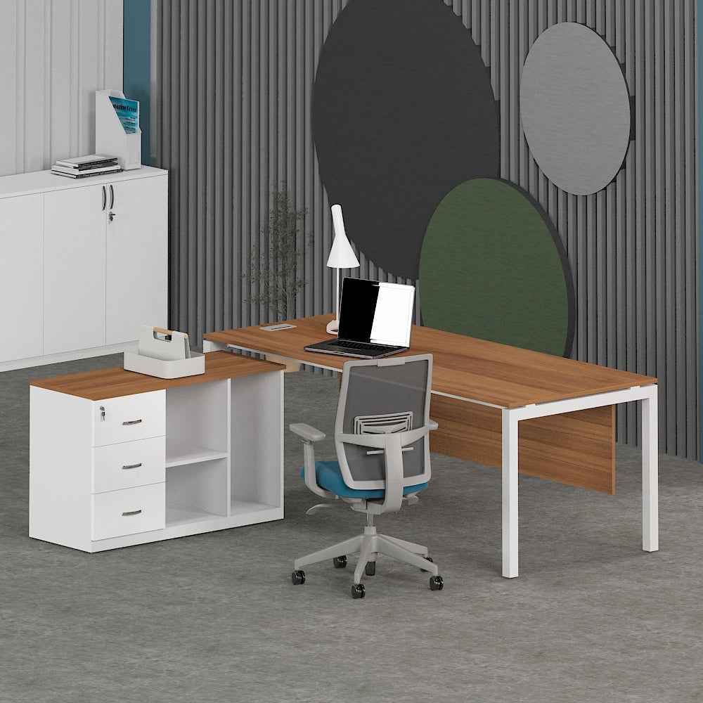 Matrix Office Executive Desk (with Side Cabinet)