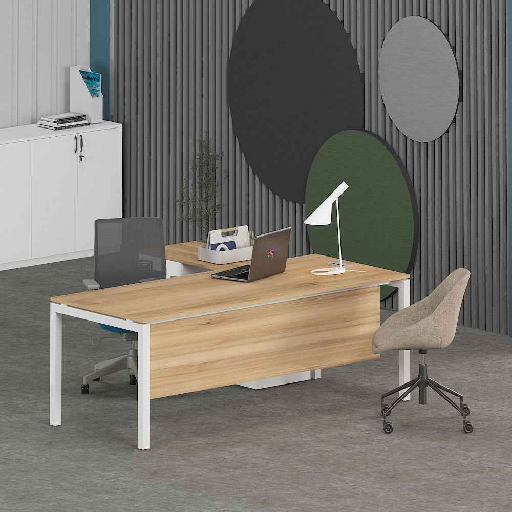 Matrix Office Executive Desk (with Side Cabinet)