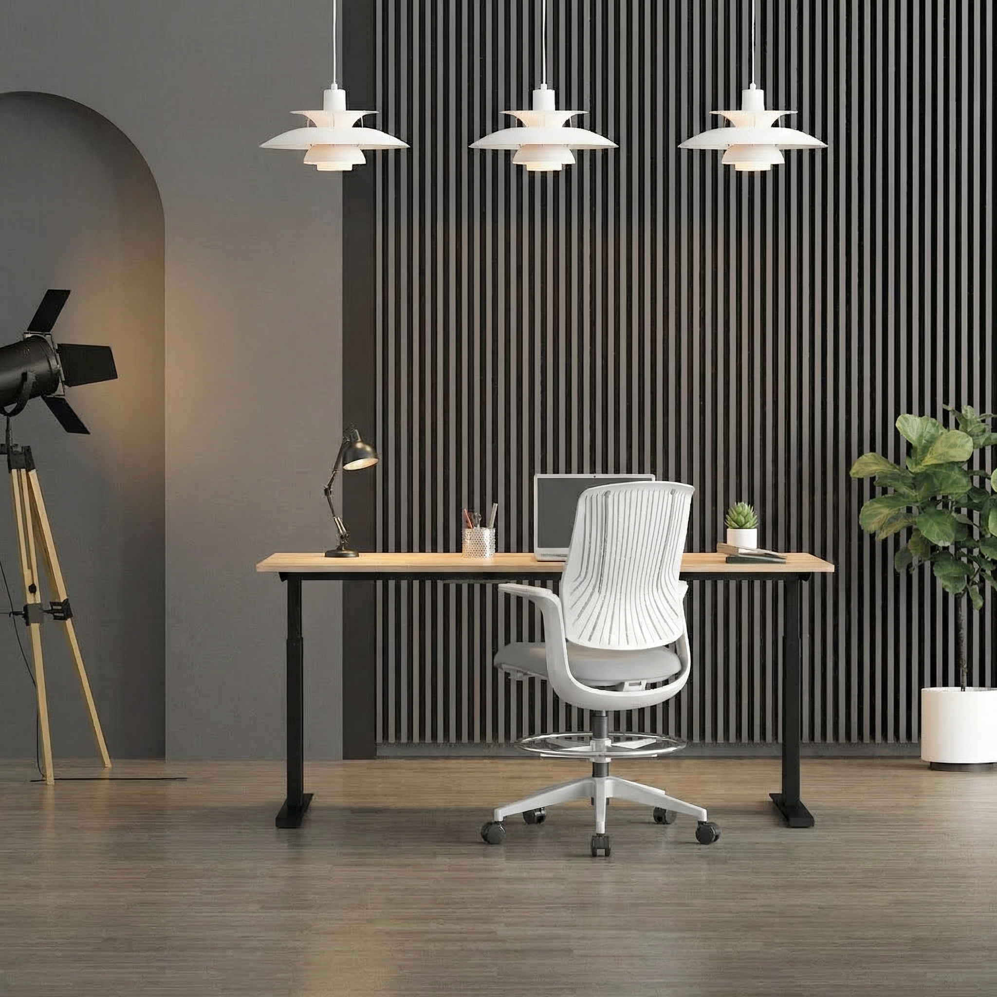 Electric Dual Motor Height Adjustable Standing Table (Black Frame)