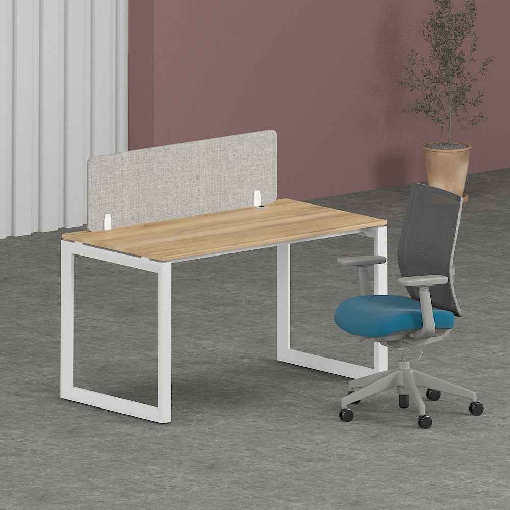 Solana Workstation In Loop Leg-Single Person (Straight Table)
