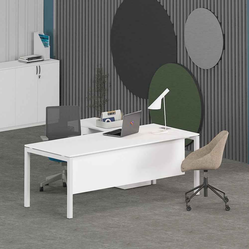 Matrix Office Executive Desk (with Side Cabinet)