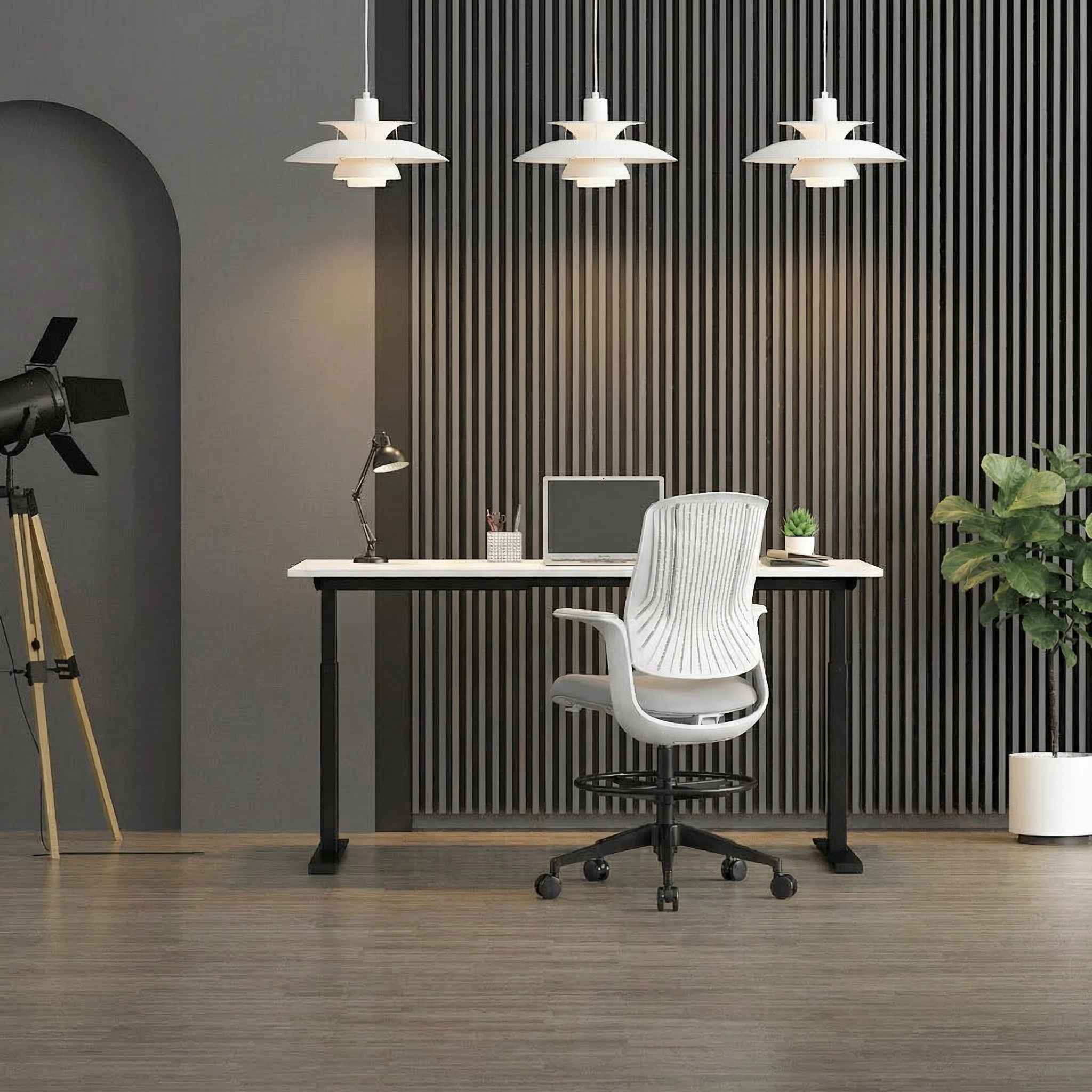 Electric Dual Motor Height Adjustable Standing Table (Black Frame)