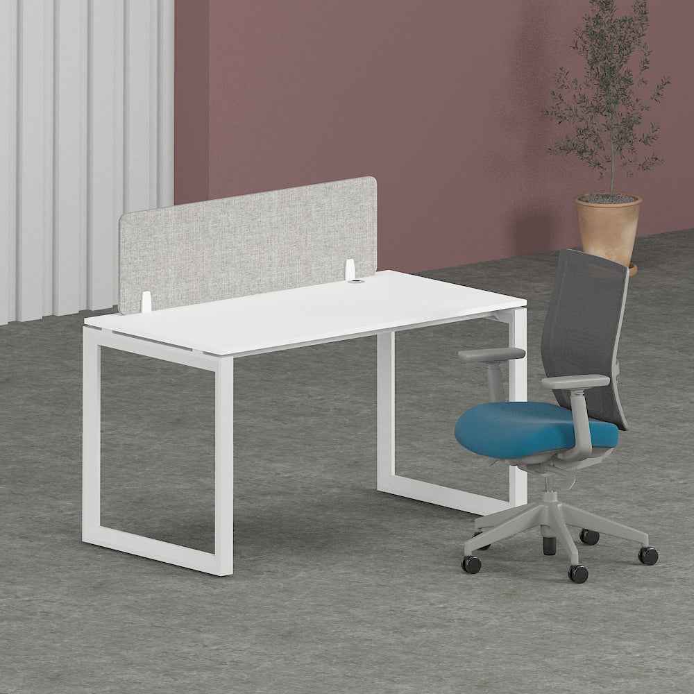 Solana Workstation In Loop Leg-Single Person (Straight Table)