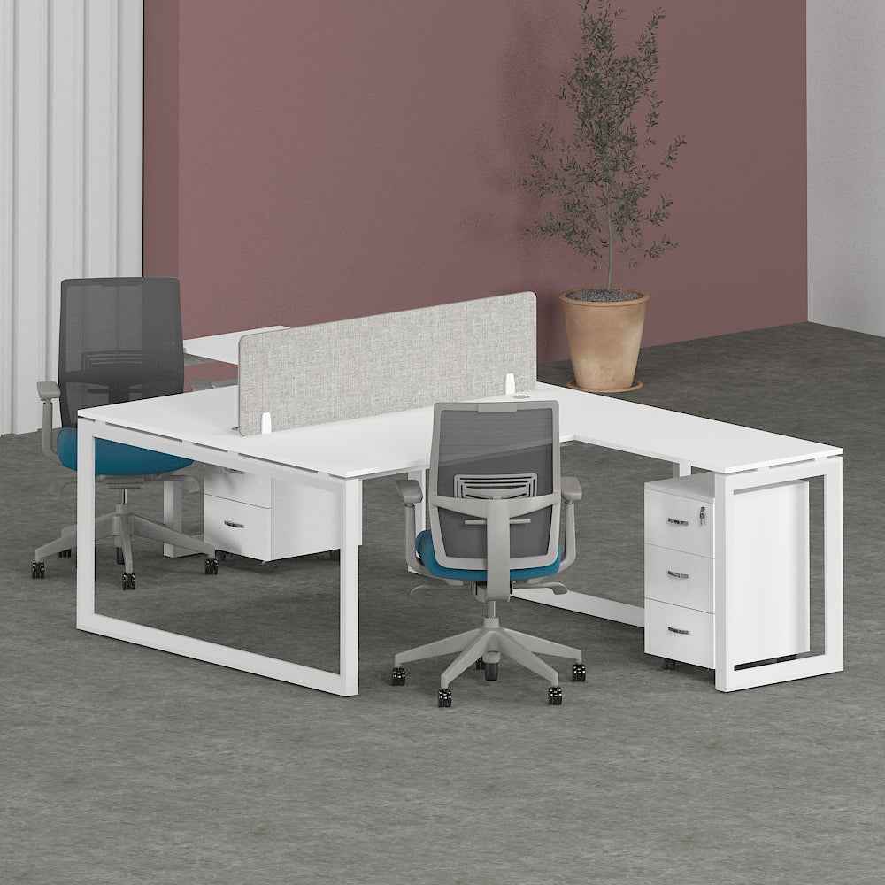 Solana Workstation Cluster of 2 Face-to-Face (T-Shape)