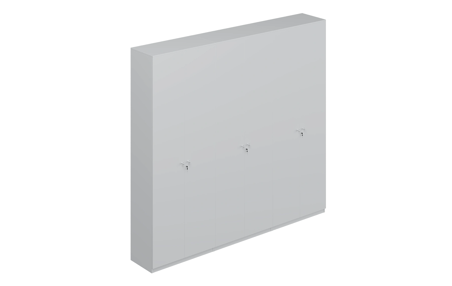 White Six-Door Full Height Storage (File) Cabinet