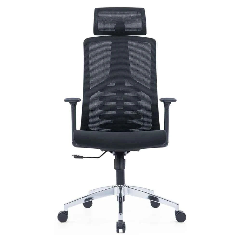 Lena Ergonomic High Back Chair (Black) (Black)